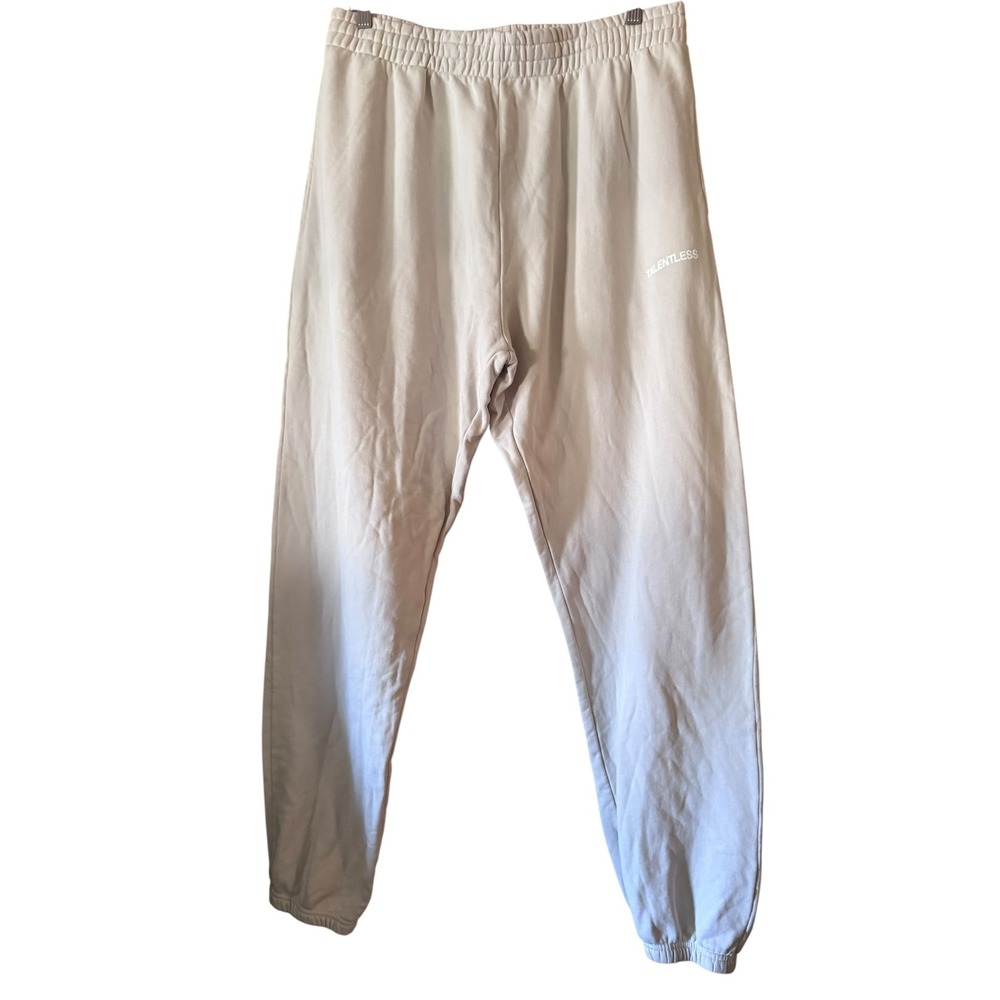 TALENTLESS XXL Beige Cotton Lounge Sweatpants Casual Comfy Athleisure